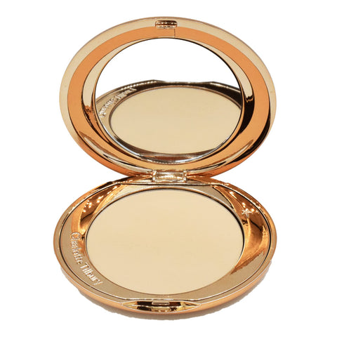 Charlotte Tilbury Mini Airbrush Flawless Finish Setting Pressed Compact Makeup Face Powder for Women - 2 Medium