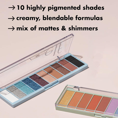 Perfect 10 Eyeshadow Palette, Ten Ultra-Pigmented Bright Shades