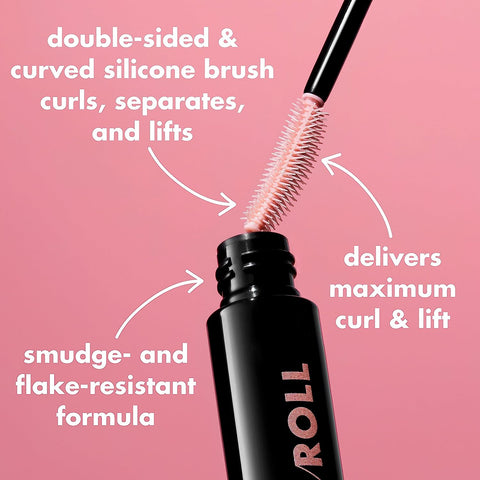 Lash 'N Roll Mascara, Curling Mascara for Visibly Lifted Lashes, Lifts & Separates Lashes. Long-Lasting Formula, Vegan & Cruelty-Free, Pitch Black