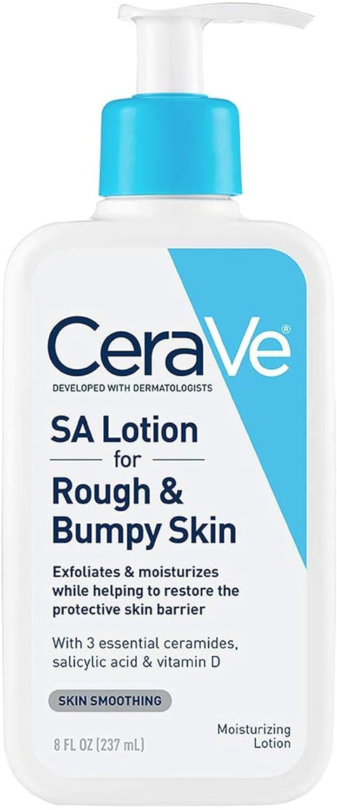 Cerave SA Lotion for Rough & Bumpy Skin | Vitamin D, Hyaluronic Acid, Lactic Acid, Niacinamide & Salicylic Acid Lotion | Rough and Bumpy Skin Lotion |Gentle Exfoliating Body Lotion | 19 Ounce