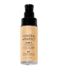 Milani Conceal + Perfect 2-In-1 Foundation + Concealer - Creamy Vanilla (1 Fl. Oz.) Cruelty-Free Liquid Foundation - Cover Under-Eye Circles, Blemishes & Skin Discoloration for a Flawless Complexion