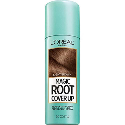 Hair Color Root Cover up Temporary Gray Concealer Spray Light Brown (Pack of 2) (Packaging May Vary)