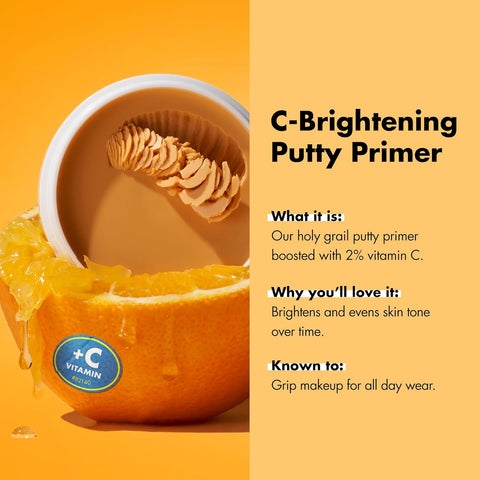 C-Brightening Putty Primer, Makeup Primer for Brightening & Evening Out Skin Tone, Enriched with Vitamin C, Universal Sheer (Packaging May Vary)