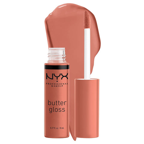 NYX PROFESSIONAL MAKEUP Butter Gloss, Non-Sticky Lip Gloss - Madeleine (Mid-Tone Nude)