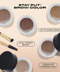 Milani Stay Put Brow Color - Medium Brown (0.09 Ounce) Vegan, Cruelty-Free Eyebrow Color That Fills and Shapes Brows…