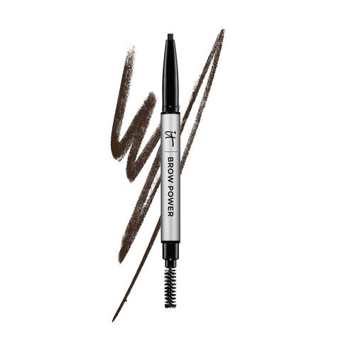 IT Cosmetics Brow Power Eyebrow Pencil - Universal Shades - Long-Lasting, Budge-Proof Formula - with Biotin - Natural-Looking Brows - Built-In Spoolie Brush