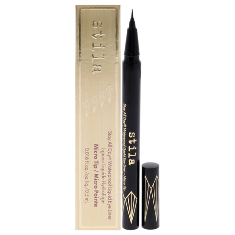 Stila Waterproof Liquid Eye Liner, Stay All Day Makeup with Fine Brush Tip Lasting Satin Finish, Smudge-Proof & Transfer-Resistant