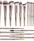 Makeup Brushes, 18 Pcs Professional Premium Synthetic Make up Brushes, Foundation Powder Concealers Eye Shadows Makeup Brush Set (Champagne Gold)