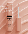 NYX PROFESSIONAL MAKEUP Butter Gloss, Non-Sticky Lip Gloss - Madeleine (Mid-Tone Nude)