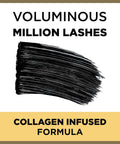 L’Oreal Paris Makeup Voluminous Million Lashes Mascara, Volumizing Collagen Infused Eye Makeup, Amplifying Mascara Brush, Washable, Black Brown, 0.3 Fl Oz., 1 Count