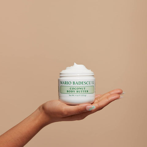 Mario Badescu Coconut Body Butter & Body Oil Set | Moisturizing Body Butter with Shea Butter + Lightweight Hydrating Body Oil with Coconut Oil | 8 Oz & 5 Fl Oz