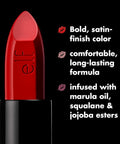 O Face Satin Lipstick, Richly Pigmented, Nourishing & Long-Lasting Creamy Lipstick, Infused with Jojoba, Vegan & Cruelty-Free, No Regrets