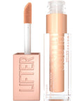 Maybelline Lifter Gloss, Hydrating Lip Gloss with Hyaluronic Acid, Ice, Pink Neutral, 0.18 Ounce