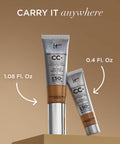 IT Cosmetics Your Skin but Better CC+ Cream Travel Size - Color Correcting Cream, Full-Coverage Foundation, Hydrating Serum & SPF 50+ Sunscreen - Natural Finish - 0.4 Fl Oz