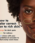 Camo Color Corrector, Hydrating & Long-Lasting Color Corrector for Camouflaging Discoloration, Dullness & Redness, Vegan & Cruelty-Free, Orange