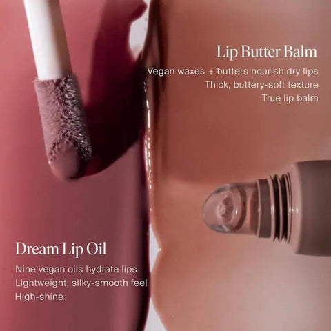 Summer Fridays Dream Lip Oil for Moisturizing Sheer Coverage, High-Shine Tint, and Deep Hydration - Soft Mauve (0.15 Oz)