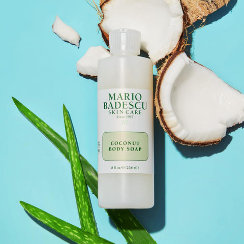 Mario Badescu Coconut Body Soap for All Skin Types | Nutrient Packed Body Wash That Cleanses Skin | Formulated with Coconut Fruit Extract & Jojoba Oil | 8 FL OZ