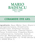 Mario Badescu Ceramide Eye Gel for All Skin Types | Oil Free Eye Gel That Tightens and Smoothes | Formulated with Ceramides & Glycerin, 0.5 Ounce