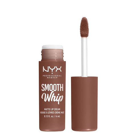 NYX PROFESSIONAL MAKEUP Smooth Whip Matte Lip Cream, Long Lasting, Moisturizing, Vegan Liquid Lipstick - Chocolate Mousse (Deep Red Brown)