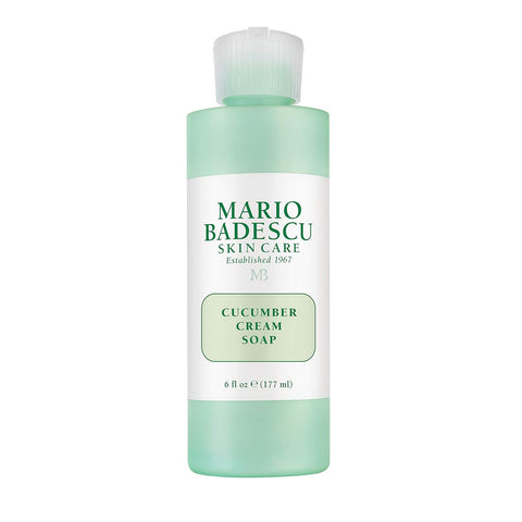 Mario Badescu Cucumber Cream Soap - Gentle, Creamy Facial Cleanser Infused with Vitamins and Minerals - Removes Light Makeup, Oil and Impurities - Face Wash Ideal for Combination or Dry Skin