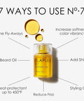 Olaplex No. 7 Bonding Oil, Concentrated High Shine Oil, Heat Protectant, Visibly Smooths & Softens Hair, Added Color Vibrancy, up to 72 Hour Frizz Control, for All Hair Types, 1 Fl Oz