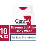 Cerave Soothing Body Wash for Dry Skin | Shower Oil for Sensitive, Dry, Itchy, and Eczema-Prone Skin | Fragrance Free & Paraben Free & Sulfate Free | 10 Oz