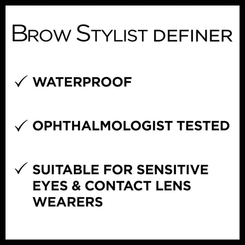 Makeup Brow Stylist Definer Waterproof Eyebrow Pencil, Ultra-Fine Mechanical Pencil, Draws Tiny Brow Hairs and Fills in Sparse Areas and Gaps, Dark Brunette, 0.003 Ounce (Pack of 1)