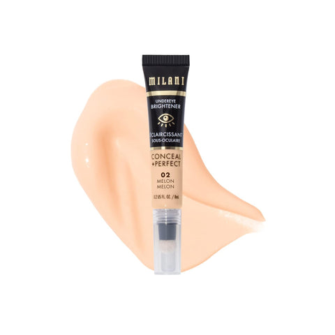 Milani Conceal + Perfect Undereye Brightener for Treating Dark Circles, Face Lift Collection - Rose