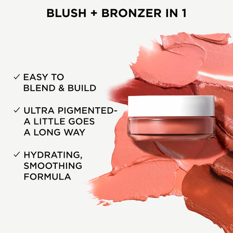 IT Cosmetics Glow with Confidence Sun Cream Blush - Blendable & Buildable Blush + Bronzer for a Pop of Sun-Blushed Color - 24HR Hydration with Hyaluronic Acid, Peptides & Vitamin E- 0.63 Oz