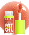 NYX PROFESSIONAL MAKEUP Fat Oil Lip Drip, Moisturizing, Shiny and Vegan Tinted Lip Gloss - Supermodel (Shimmering Magenta)