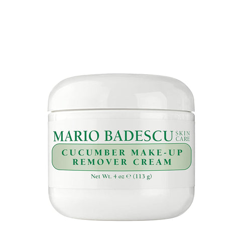 Mario Badescu Cucumber Makeup Remover Cream with Non-Greasy Formula - Emollient Cold Cream Makeup Remover for Heavy and Waterproof Make up - Ideal for Dry or Sensitive Skin, 4 Oz