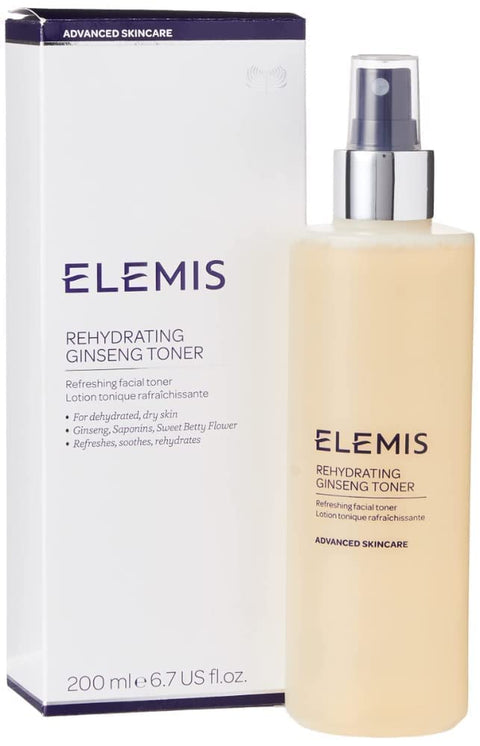 ELEMIS Rehydrating Ginseng Toner | Alcohol-Free Nourishing Facial Treatment Refreshes, Soothes, and Moisturizes Skin for a Radiant Complexion | 200 Ml