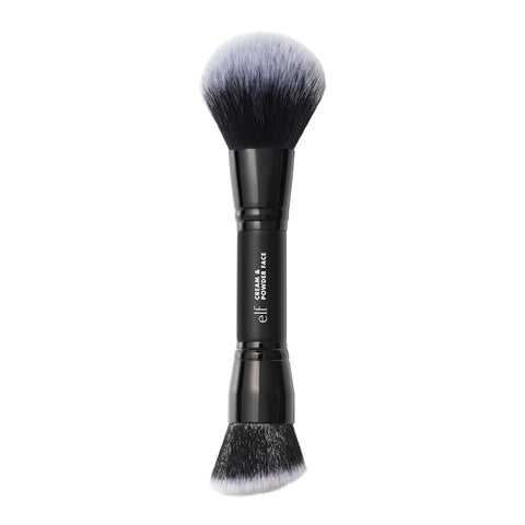 Dual-Ended Cream + Powder Brush, Two-In-One Makeup Brush for Creating a Gorgeous, Airbrushed-Looking Complexion, Vegan & Cruelty-Free