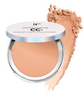 IT Cosmetics CC+ Airbrush Perfecting Powder Foundation - Buildable Full Coverage of Pores & Dark Spots - Hydrating Face Makeup with Hydrolyzed Collagen & Niacinamide - 0.33 Oz