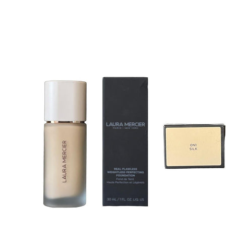 Laura Mercier Women'S Real Flawless Foundation, 0N1 Silk, Tan, 1 Oz / 30 Ml