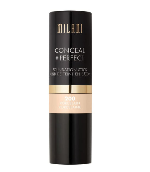 Milani Conceal + Perfect Foundation Stick - Sand Beige (0.46 Ounce) Vegan, Cruelty-Free Cream Foundation - Cover Under-Eye Circles, Blemishes & Skin Discoloration for a Flawless Finish