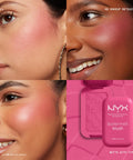 NYX PROFESSIONAL MAKEUP Buttermelt Powder Blush, Fade and Transfer-Resistant Blush, up to 12HR Make up Wear, Vegan Formula - Butta with Time