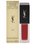 Yves Saint Laurent Tatouage Couture Velvet Matte Cream - 201 Rouge Tatouage Lipstick Women 0.2 Oz