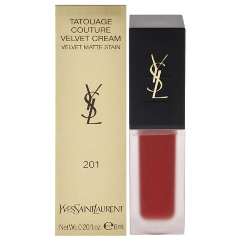 Yves Saint Laurent Tatouage Couture Velvet Matte Cream - 201 Rouge Tatouage Lipstick Women 0.2 Oz