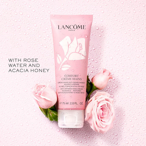 Lancôme Confort Hand Cream - Moisturizes & Softens Hands - with Acacia Honey & Rose Water - 2.53 Fl Oz