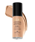 Milani Conceal + Perfect 2-In-1 Foundation + Concealer - Creamy Vanilla (1 Fl. Oz.) Cruelty-Free Liquid Foundation - Cover Under-Eye Circles, Blemishes & Skin Discoloration for a Flawless Complexion