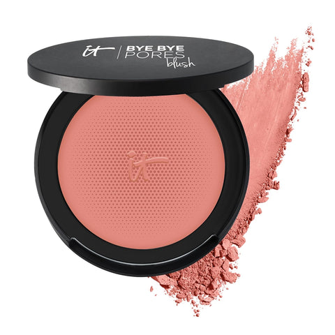 IT Cosmetics Bye Bye Pores Blush - Sheer, Buildable Color - Diffuses the Look of Pores & Imperfections - with Silk, Hydrolyzed Collagen, Peptides & Antioxidants - 0.192 Oz