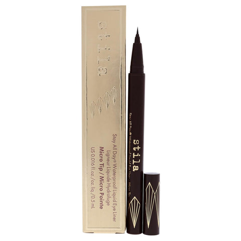 Stila Waterproof Liquid Eye Liner, Stay All Day Makeup with Fine Brush Tip Lasting Satin Finish, Smudge-Proof & Transfer-Resistant