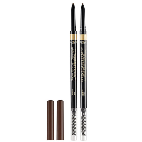 Makeup Brow Stylist Definer Waterproof Eyebrow Pencil, Ultra-Fine Mechanical Pencil, Draws Tiny Brow Hairs and Fills in Sparse Areas and Gaps, Dark Brunette, 0.003 Ounce (Pack of 1)