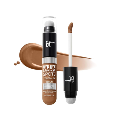 IT Cosmetics Bye Bye Dark Spots Concealer + Brightening Serum – 2% Niacinamide, Hyaluronic Acid & Caffeine - Medium Coverage, Natural Finish, All Skin Types - 0.22 Fl Oz