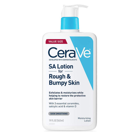 Cerave SA Lotion for Rough & Bumpy Skin | Vitamin D, Hyaluronic Acid, Lactic Acid, Niacinamide & Salicylic Acid Lotion | Rough and Bumpy Skin Lotion |Gentle Exfoliating Body Lotion | 19 Ounce