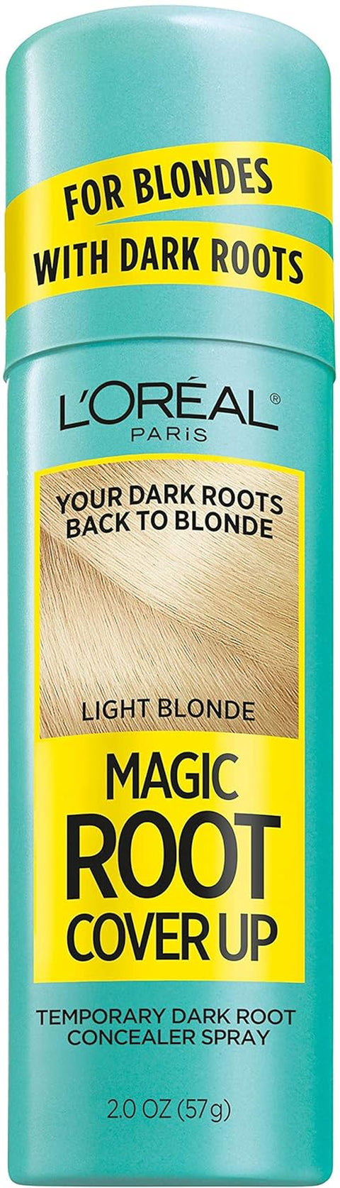 Hair Color Root Cover up Temporary Gray Concealer Spray Light Brown (Pack of 2) (Packaging May Vary)