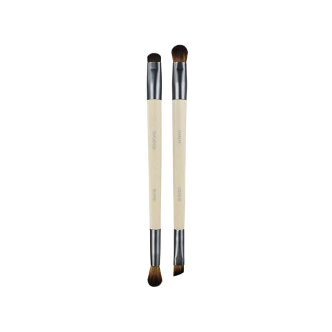 Ecotools Enhancing Eye Brush Set, Makeup Brushes for Liquid, Cream & Powder Eyeshadow & Eye Liner Application, Dual-Sided & Eco-Friendly, Synthetic Bristles, Cruelty-Free, 2 Piece Set