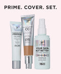 IT Cosmetics Your Skin but Better Makeup Primer+ - Extends Makeup Wear, Hydrates Skin, Refines the Look of Pores - with Glycerin, Bark Extract & Ginger Root Extract - Oil-Free Formula - 1 Fl Oz