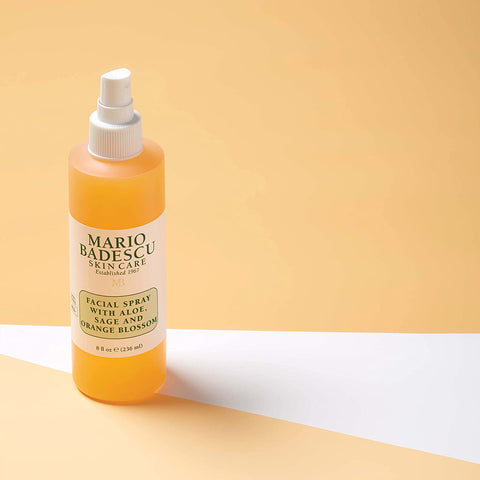 Mario Badescu Facial Spray with Aloe, Sage and Orange Blossom for All Skin Types | Face Mist That Hydrates & Uplifts